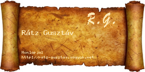 Rátz Gusztáv névjegykártya