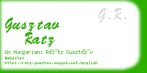 gusztav ratz business card